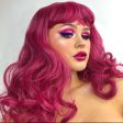 Black and pink pinup wig, curled with a short fringe, 1950s style: Billie Online now