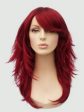 Long red wig, layered with flicked tips: Salome For Cheap