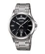 Casio - MTP-1381D-1AVDF - Stainless Steel Wrist Watch for Men - Silver & Black For Discount