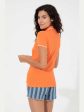 USPA Polo Shirt Women Orange VR051 USPOW057 SCL US Polo Assn. Discount