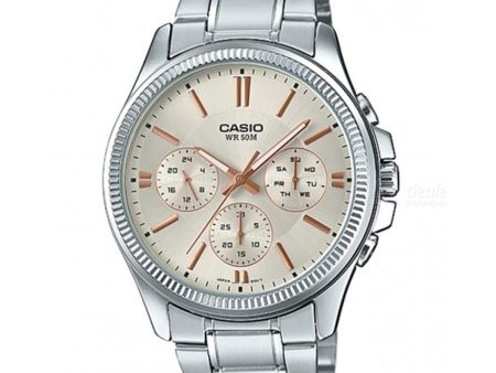 Casio - MTP-1375D-7A2VDF - Stainless Steel Wrist Watch for Men For Sale