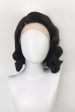 Brown lacefront wig, pinup vintage style, mid length with finger waves: Hattie For Cheap