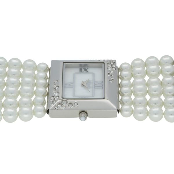 Misaki Super Star Women s White Pearl Strap Watch Sale