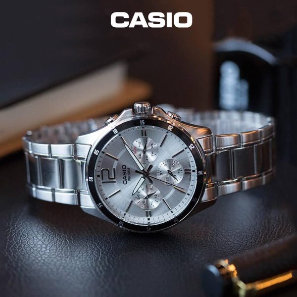 Casio MTP-1374D-7AVDF - Stainless Steel Watch - For Men Hot on Sale