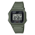 Casio General – W-217H-3AVDF Men s Watch – Black Dial, Green Resin Strap on Sale