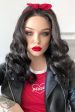 Black pinup wig, lace front: Tyra Online Sale