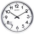 Seiko Silver Large White Dial Wall Clock QXA560S For Sale