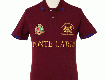 Kings Club Couture Polo Montecarlo Burgundy Men KCPCMC01 Online Sale