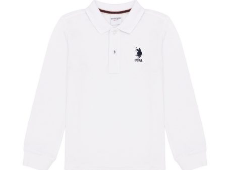 USPA Boys Polo White VR013 USPOK041 US POLO ASSN. on Sale