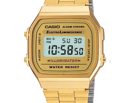 Casio General Vintage Gold Digital Watch – A168WG-9WDF For Discount