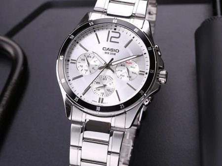 Casio MTP-1374D-7AVDF - Stainless Steel Watch - For Men Hot on Sale