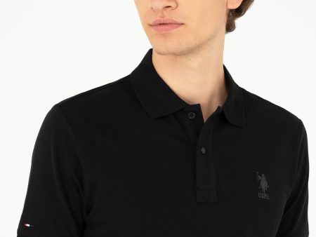 USPA Polo Shirt Men  Black VR046 USPOM241 USPA LOGO US Polo Assn. Sale