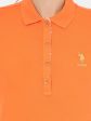 USPA Polo Shirt Women Orange VR051 USPOW044 SCH US Polo Assn, Cheap