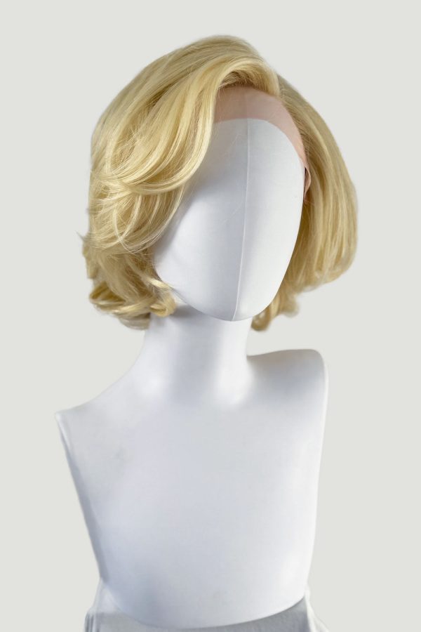 Blonde lacefront wig, pinup vintage style, mid length, hollywood elegance: Norma Jeane Fashion