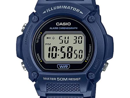 Casio General – W-219H-2AVDF Men s Watch – Blue Dial, Resin Strap Supply