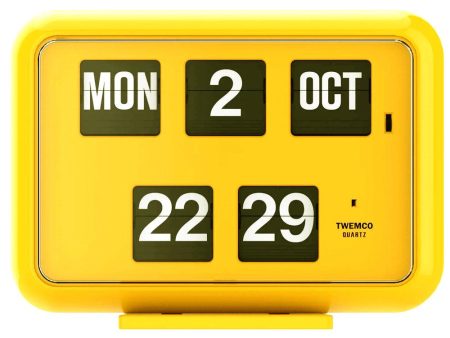 Twemco QD-35 Flip Clock Yellow (24 Hour) Online now