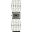 Misaki Super Star Women s White Pearl Strap Watch Sale