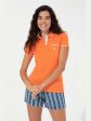 USPA Polo Shirt Women Orange VR051 USPOW057 SCL US Polo Assn. Discount