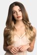 Brown blonde ombre half wig, layered, wavy: Adeline Fashion