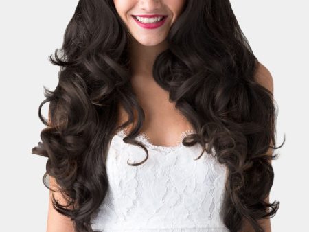 Brown half wig hairpiece with long loose curls: Chelsea For Cheap