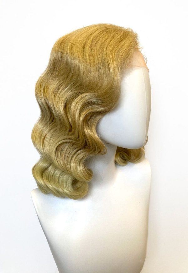 Blonde pinup wig, lace front: Irina Online now