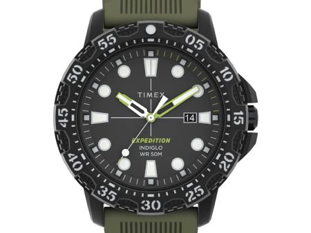 Timex EXPEDITION GALLATIN Green Silicone Strap Watch TW4B25400 Cheap