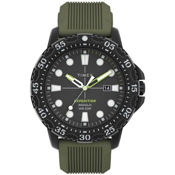 Timex EXPEDITION GALLATIN Green Silicone Strap Watch TW4B25400 Cheap