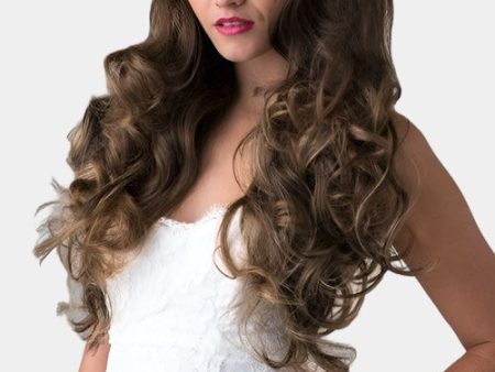 Brown half wig with blonde highlights with big loose curls: Nickie Hot on Sale