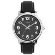 Timex EASY READER BOLD Black Leather Strap Mens Watch TW2V21400 Sale