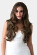 Brown half wig hairpiece (3 4 wig), two-tone brown, wavy: Annie Online