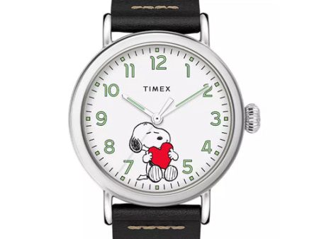 Timex Standard x Peanuts Basketball 40mm Leather Strap Watch TW2U72200 Online