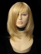 Blonde mid-length wig, face frame, layered style: Lilly For Cheap