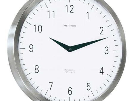 Hermle 30466-002100  Metropolitan  Stainless Steel Wall Clock For Cheap