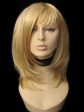 Blonde mid-length wig, face frame, layered style: Lilly For Cheap