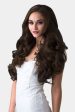 Brown half wig hairpiece with long loose curls: Chelsea For Cheap