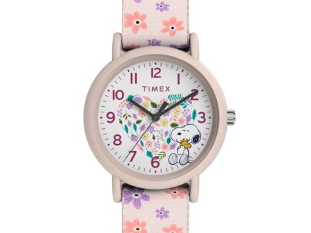 Timex Weekender x Peanuts Floral 34mm Fabric Strap Watch TW2W33400 Online