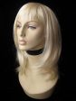 Blonde mid-length wig, face frame, layered style: Lilly For Cheap