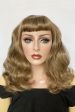 Brown & blonde 1950s pin up style wig, vintage waves, short fringe: Peggy Online