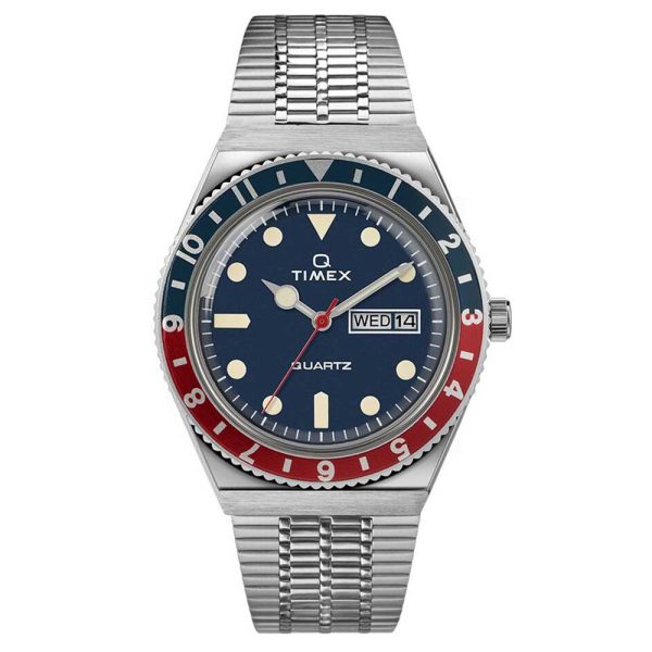 Timex Q 1979 Relaunch Stainless Steel Bracelet Watch TW2T80700 Online now