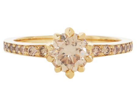 Champagne Pavé Diamond Soirée Ring Online