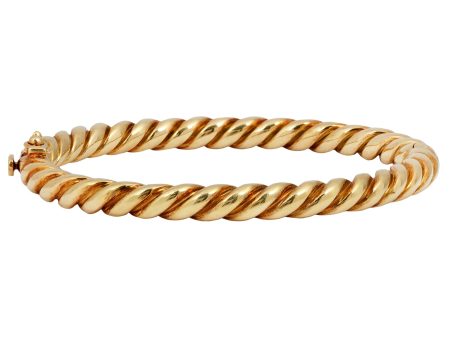 Vintage Gold Twisted Bangle Cheap