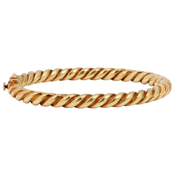 Vintage Gold Twisted Bangle Cheap