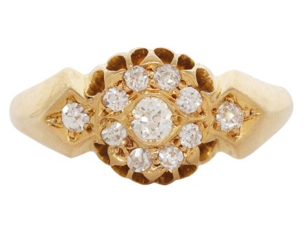 Victorian Diamond Cluster Ring For Sale