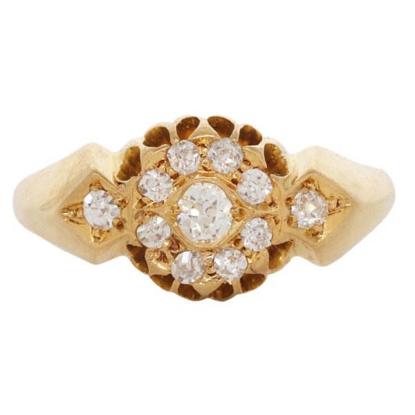 Victorian Diamond Cluster Ring For Sale