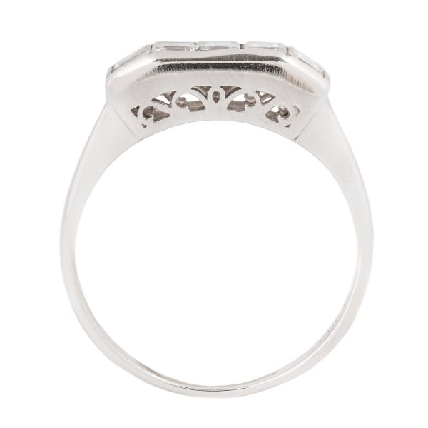 Platinum Five Diamond Bar Ring on Sale