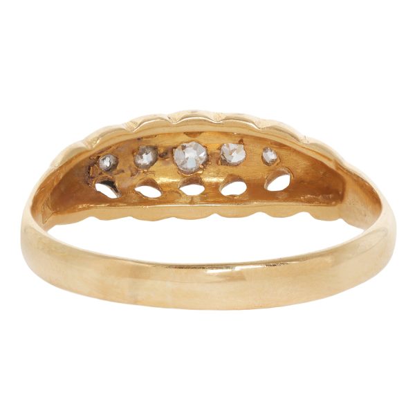 Five Diamond Boat Ring Hot on Sale