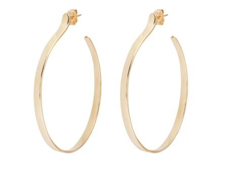 Large Plain Gold Hoops Online Hot Sale