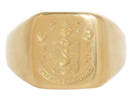 Swan Crest Signet Ring Online now