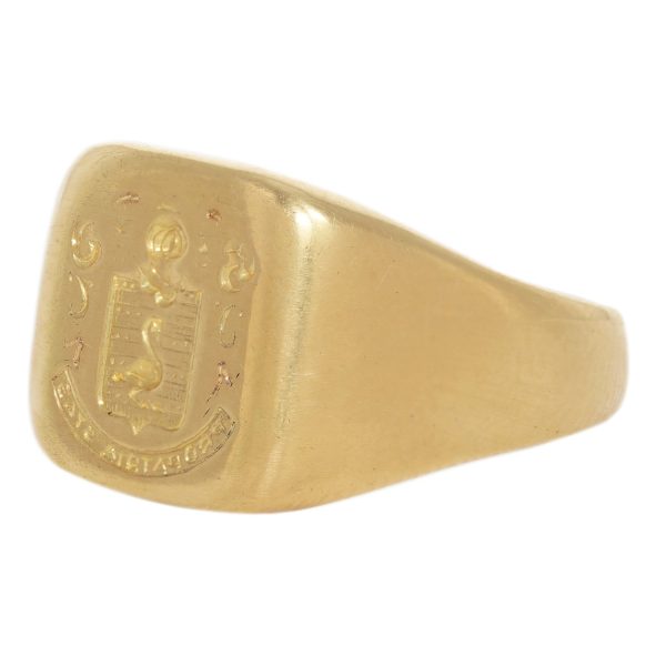 Swan Crest Signet Ring Online now