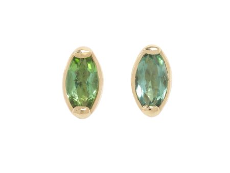 Green Tourmaline Marquise Studs Supply